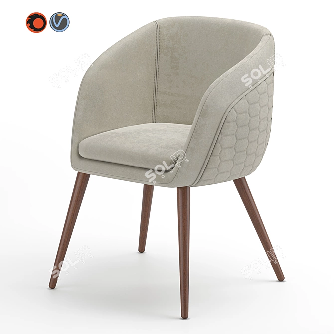 Luxury Vega Chair by Tonino Lamborghini 3D model image 4