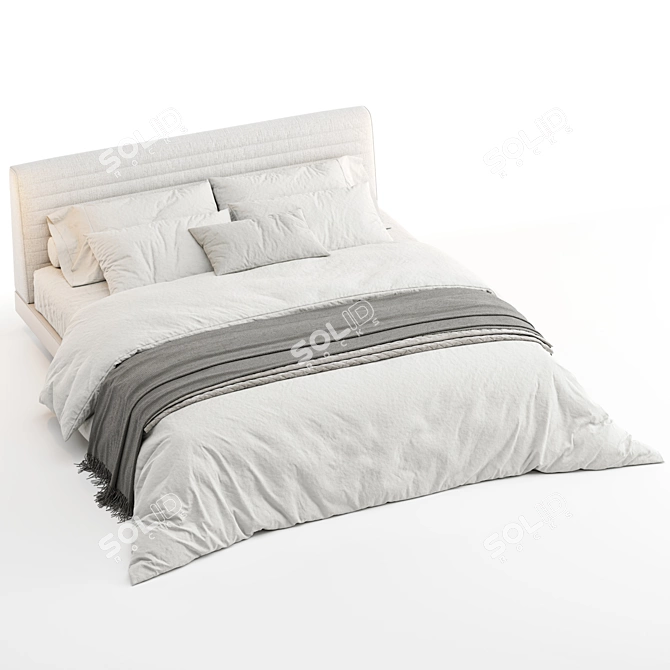 Title: Roger Modern Bed - Sleek Design 3D model image 3