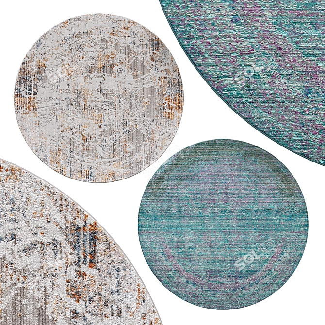 Elegant Circular Rugs | Limited Stock 3D model image 1