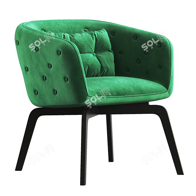 Roche Bobois Quadrille Armchair | Stylish and Contemporary Furniture 3D model image 1