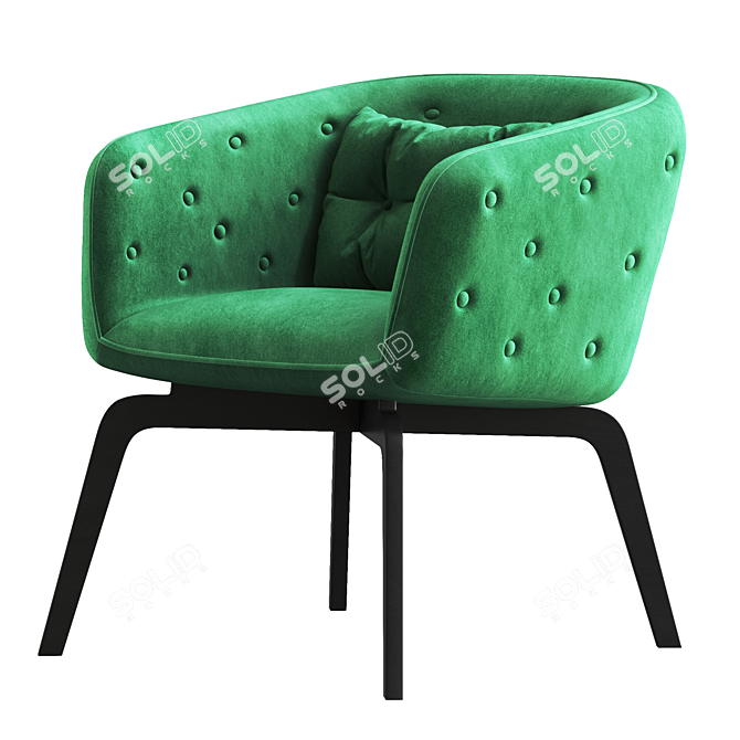 Roche Bobois Quadrille Armchair | Stylish and Contemporary Furniture 3D model image 2