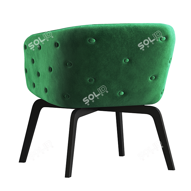 Roche Bobois Quadrille Armchair | Stylish and Contemporary Furniture 3D model image 3