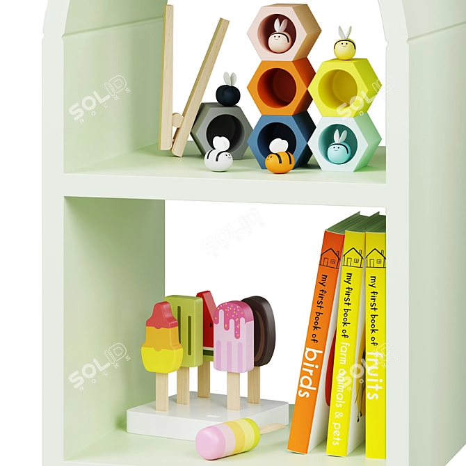 Crate and Barrel Kids Mallory Wall Shelf 3D model image 3