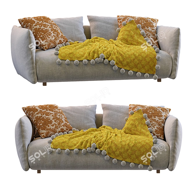 Modern Minimalist Meridiani Sofa "SCOTT 3D model image 1