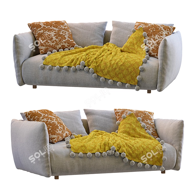 Modern Minimalist Meridiani Sofa "SCOTT 3D model image 2