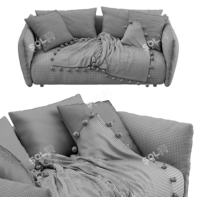 Modern Minimalist Meridiani Sofa "SCOTT 3D model image 4