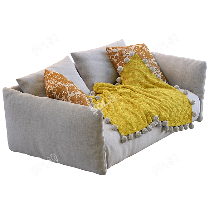 Modern Minimalist Meridiani Sofa "SCOTT 3D model image 7