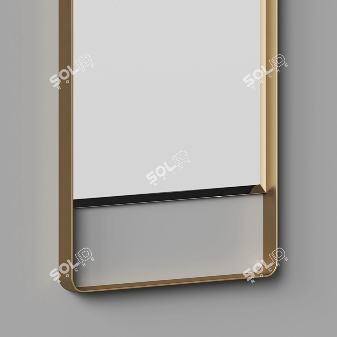 Eshom Mirror: Stylish Shadow Box Accent 3D model image 3