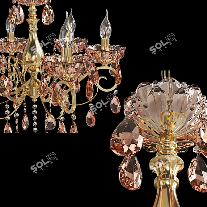 Luxury Eurosvet Escada Pendant Chandelier 3D model image 2