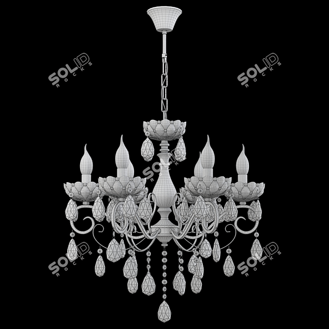 Luxury Eurosvet Escada Pendant Chandelier 3D model image 6