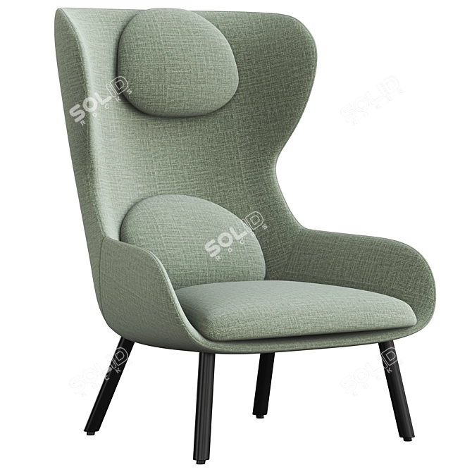 Modern Al Myra 682 Armchair 3D model image 2