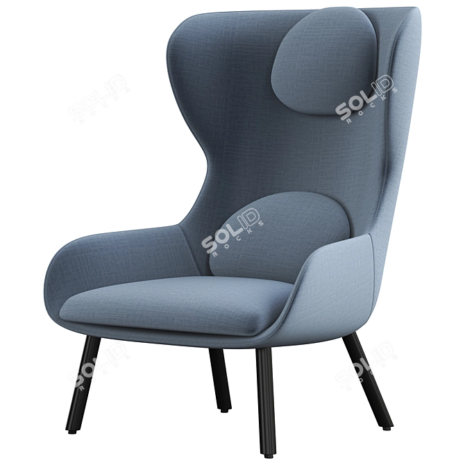 Modern Al Myra 682 Armchair 3D model image 4