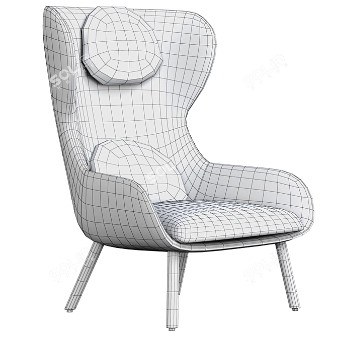 Modern Al Myra 682 Armchair 3D model image 6