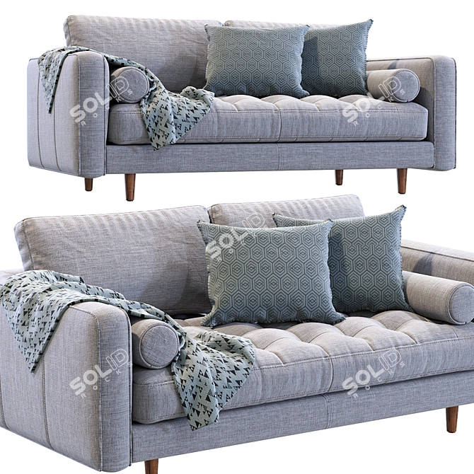 Sleek Sven Sofa: Modern Comfort for Every Home 3D model image 4