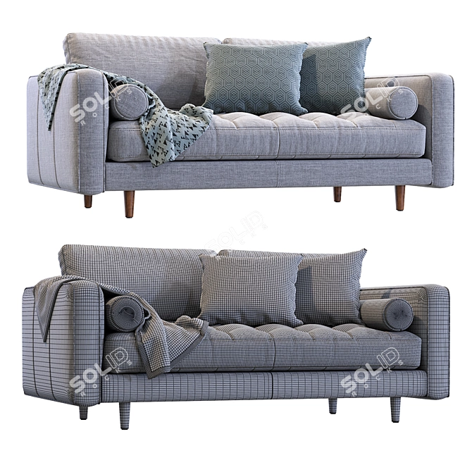 Sleek Sven Sofa: Modern Comfort for Every Home 3D model image 5