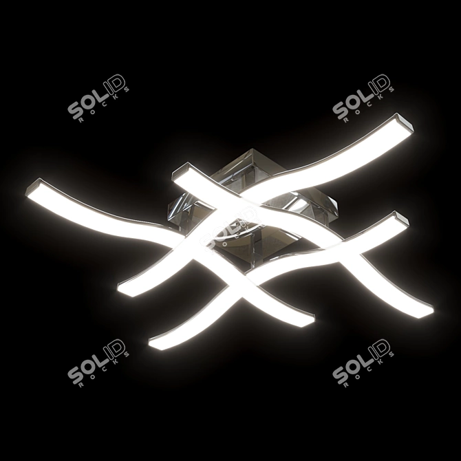  Modern Chrome LED Chandelier 3D model image 4