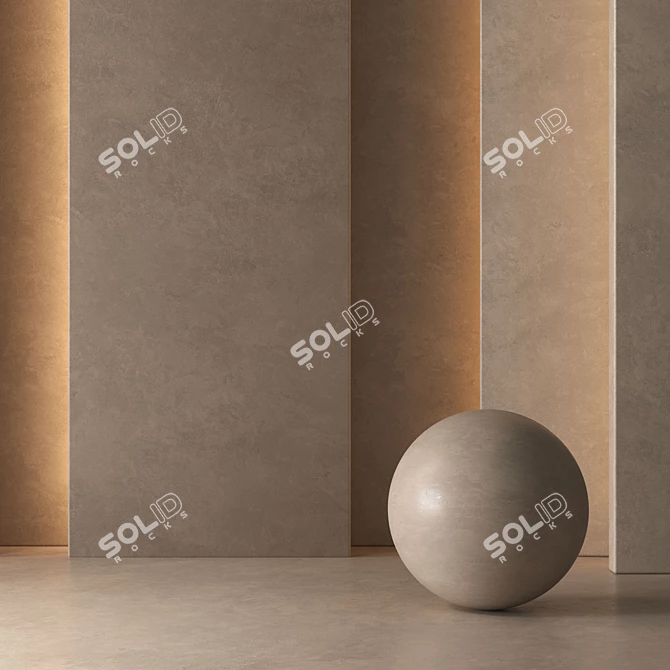 Elegant Plaster Pattern (Seamless 4K) 3D model image 3