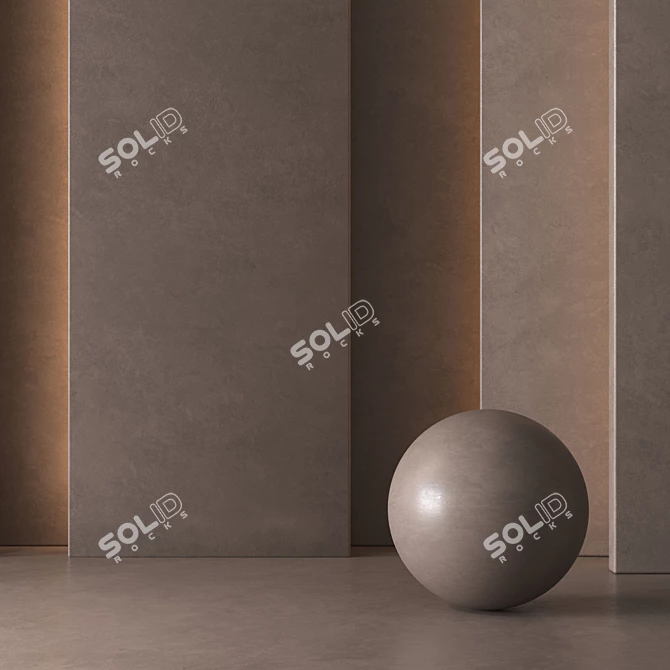 Elegant Plaster Pattern (Seamless 4K) 3D model image 4