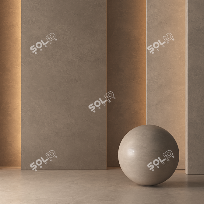 Elegant Plaster Pattern (Seamless 4K) 3D model image 11