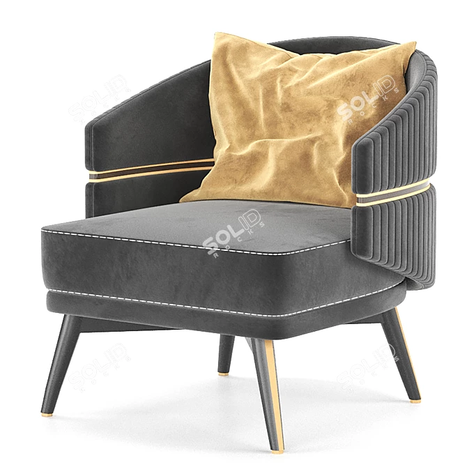 Billy Armchair: Sophisticated Comfort by Aster 3D model image 1