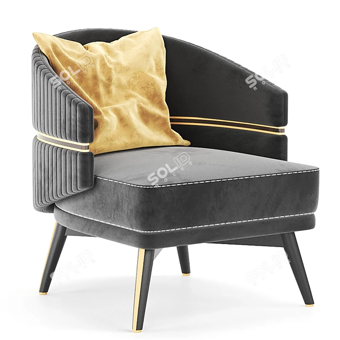 Billy Armchair: Sophisticated Comfort by Aster 3D model image 2