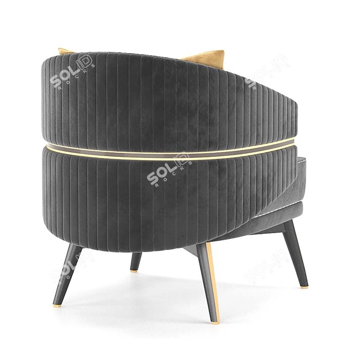 Billy Armchair: Sophisticated Comfort by Aster 3D model image 3