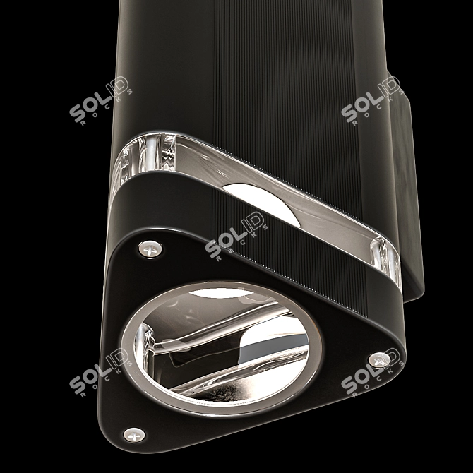 Modern Triangular Street Lamp 3D model image 3