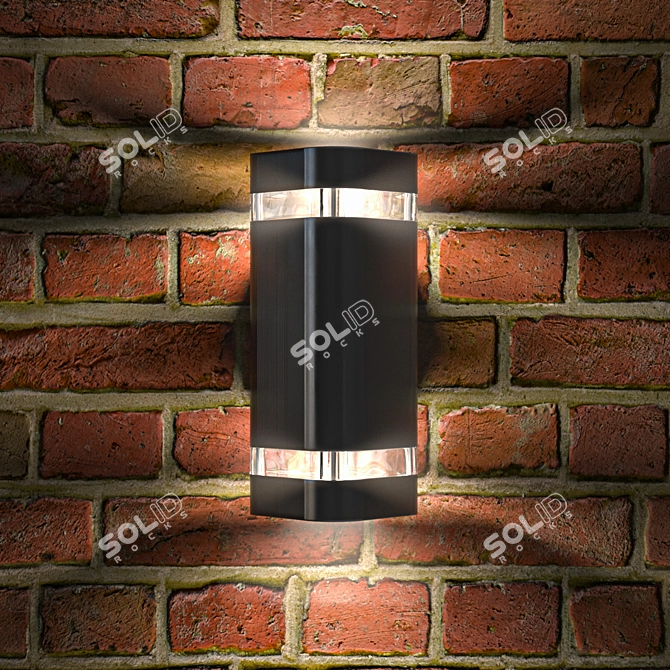 Modern Triangular Street Lamp 3D model image 4