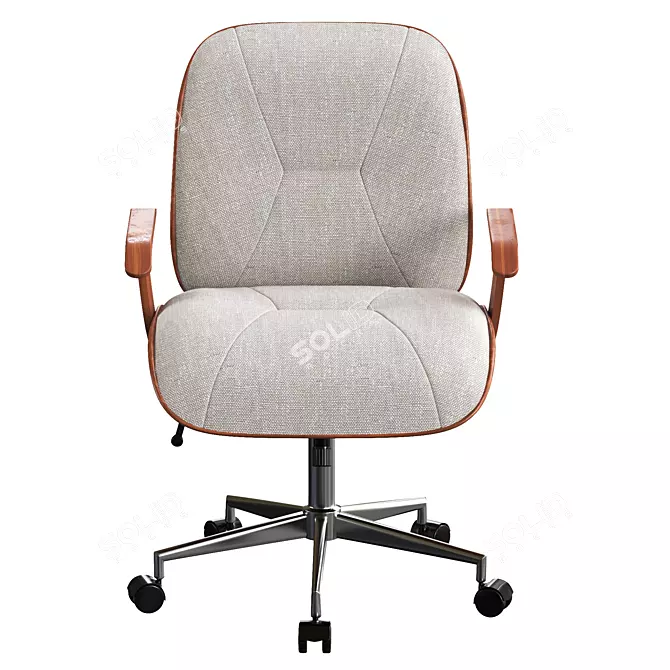 ErgoLux Henley Deep Padded Office Chair 3D model image 2