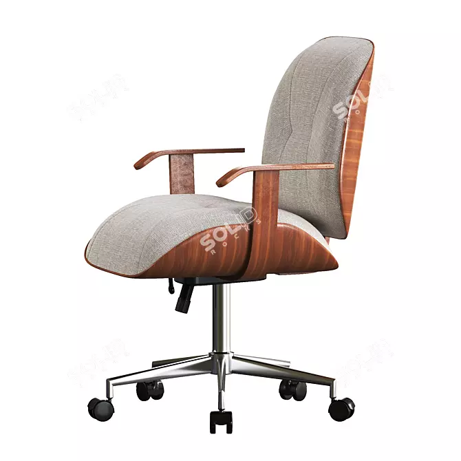 ErgoLux Henley Deep Padded Office Chair 3D model image 3