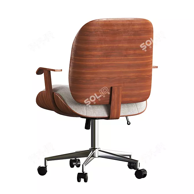 ErgoLux Henley Deep Padded Office Chair 3D model image 4