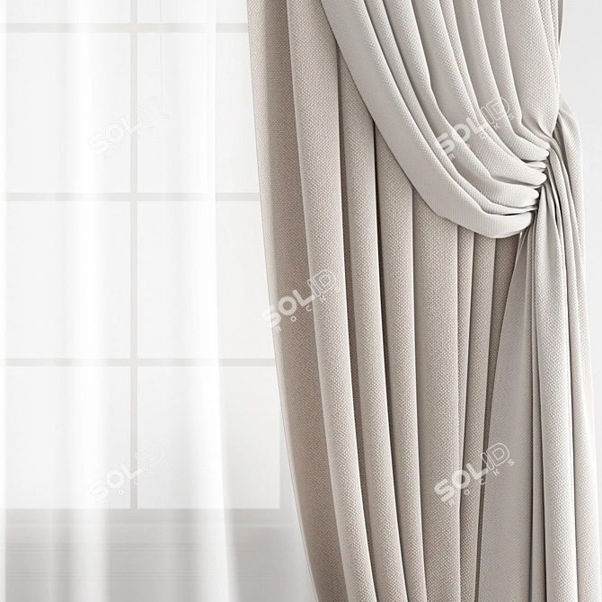 Premium Curtain 3D Model 3D model image 3