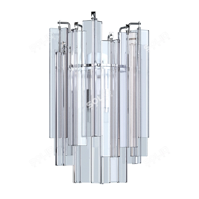 Venini Trilobi: Handcrafted Modular Triangle Chandelier 3D model image 2