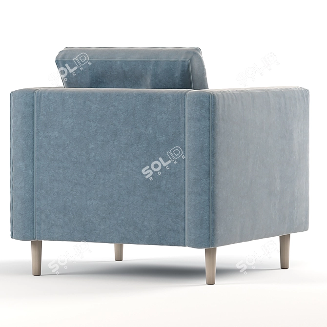 Sleek Rivet Revolve Armchair for Modern Style 3D model image 3