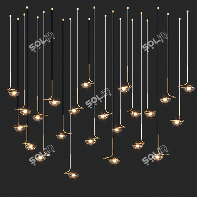 Jackie Contemporary Chandelier 3D model image 1