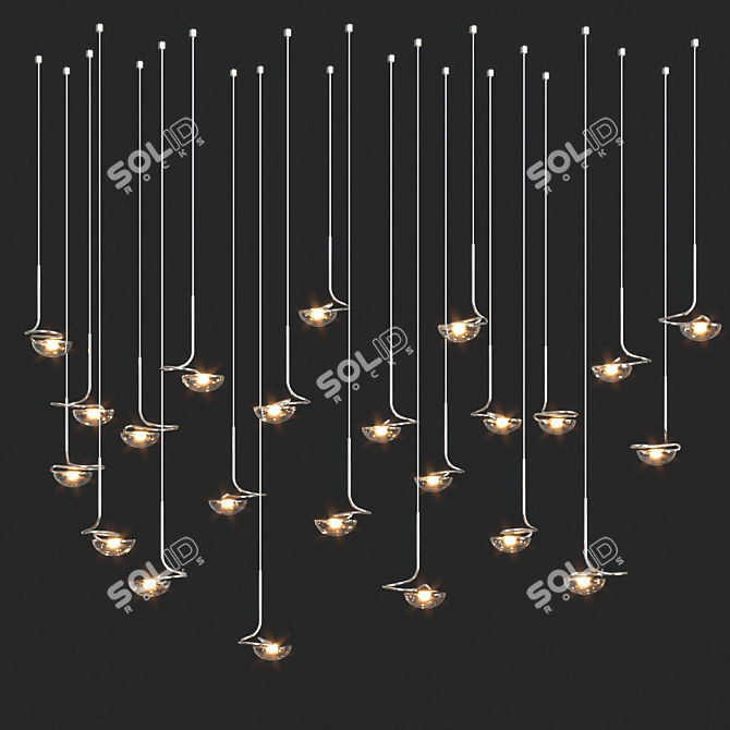 Jackie Contemporary Chandelier 3D model image 2