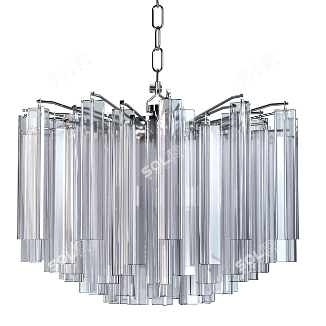 Handcrafted Triangular Chandelier 3D model image 2