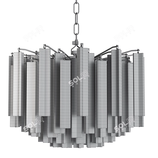 Handcrafted Triangular Chandelier 3D model image 3