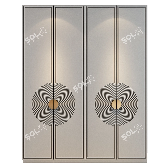 Elegant Richelieu Hallway Wardrobe 3D model image 4