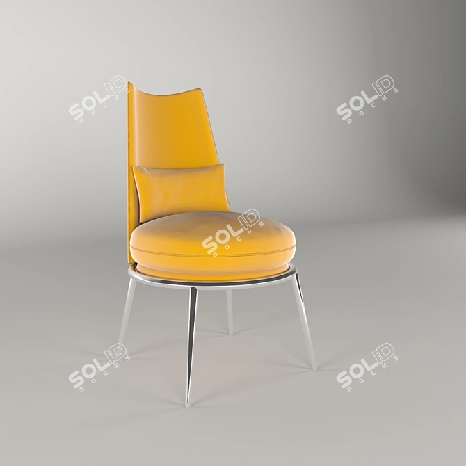 Elegant AURORA Armchair: Luxury meets comfort 3D model image 1