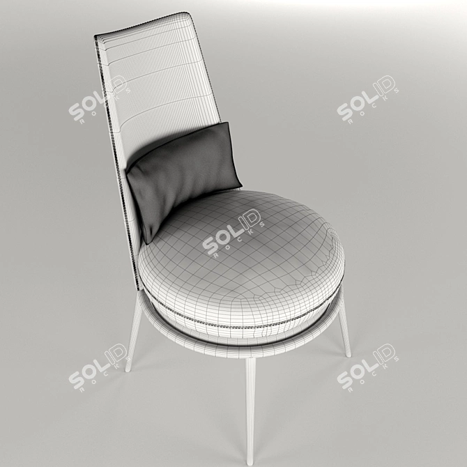 Elegant AURORA Armchair: Luxury meets comfort 3D model image 3