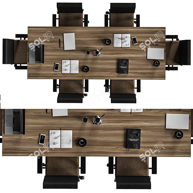 Modern Conference Table with Versatile Design 3D model image 3