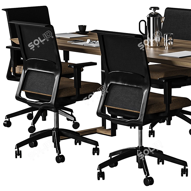 Modern Conference Table with Versatile Design 3D model image 6