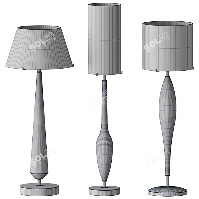 Tower Table Lamp - Stylish and Functional 3D model image 2