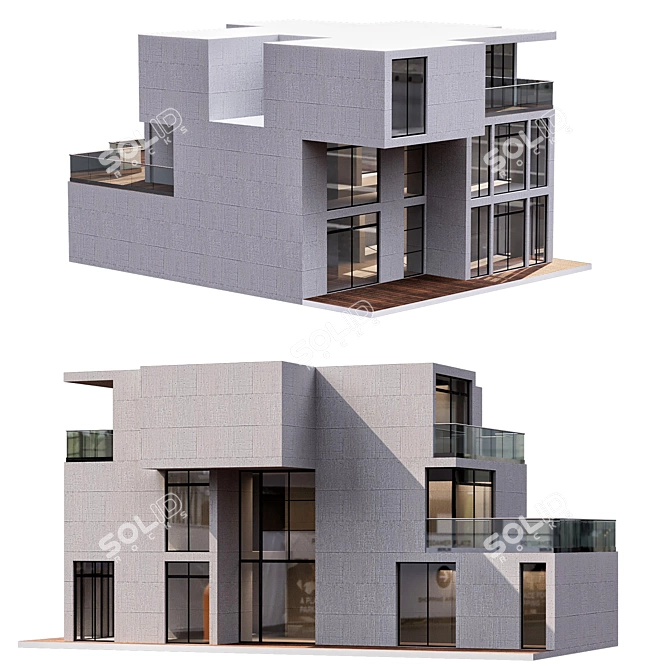  Modern Luxury Villa: Detailed Elements & High-Quality Textures 3D model image 2