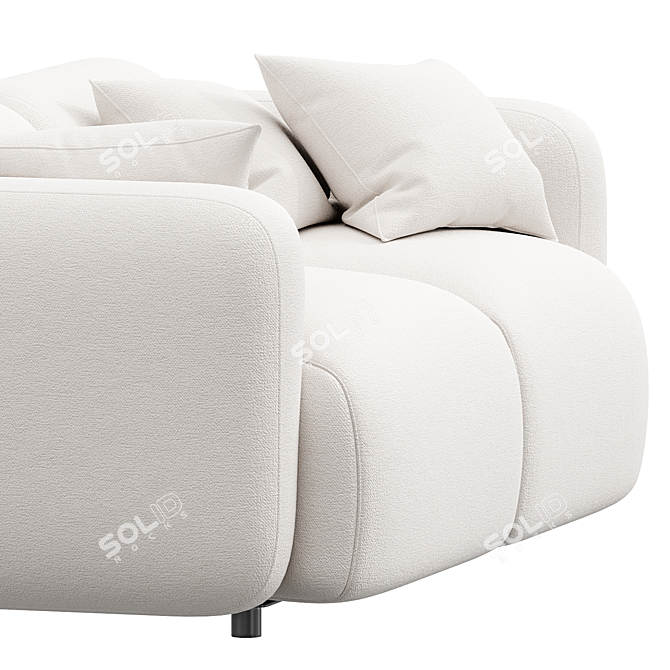 Modern Swell 2 Seater Sofa 3D model image 4