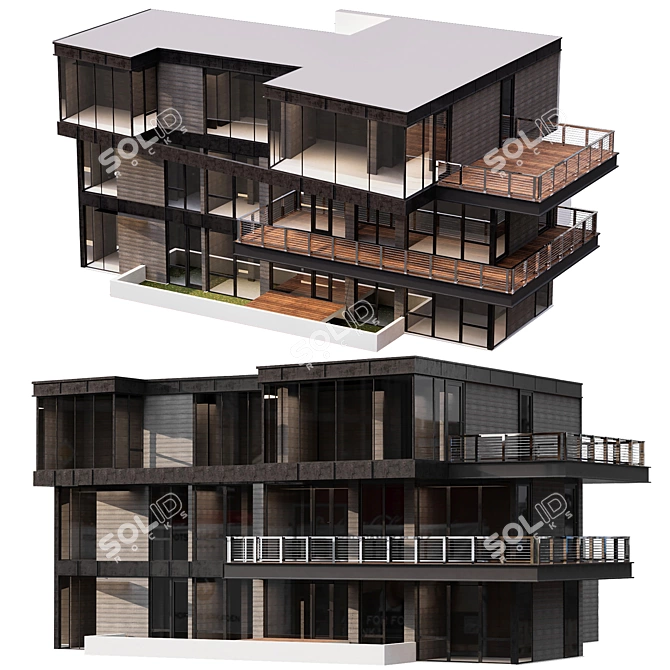 Modern Forest Villa: Exquisite Design & Highest Quality 3D model image 1