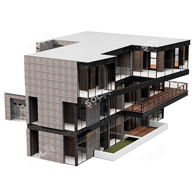 Modern Forest Villa: Exquisite Design & Highest Quality 3D model image 3