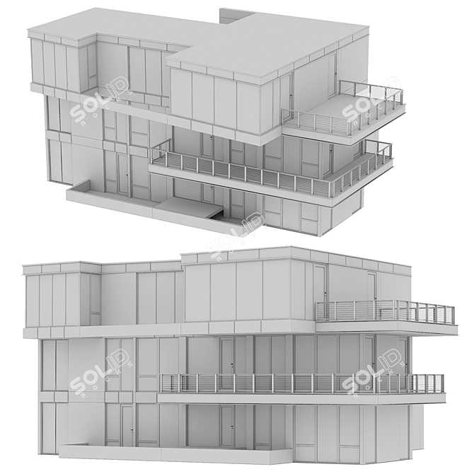 Modern Forest Villa: Exquisite Design & Highest Quality 3D model image 5