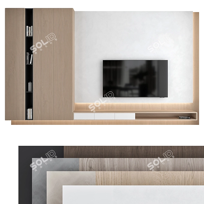 Title: Luxury TV Wall Set for Stunning Home Entertainment 3D model image 1